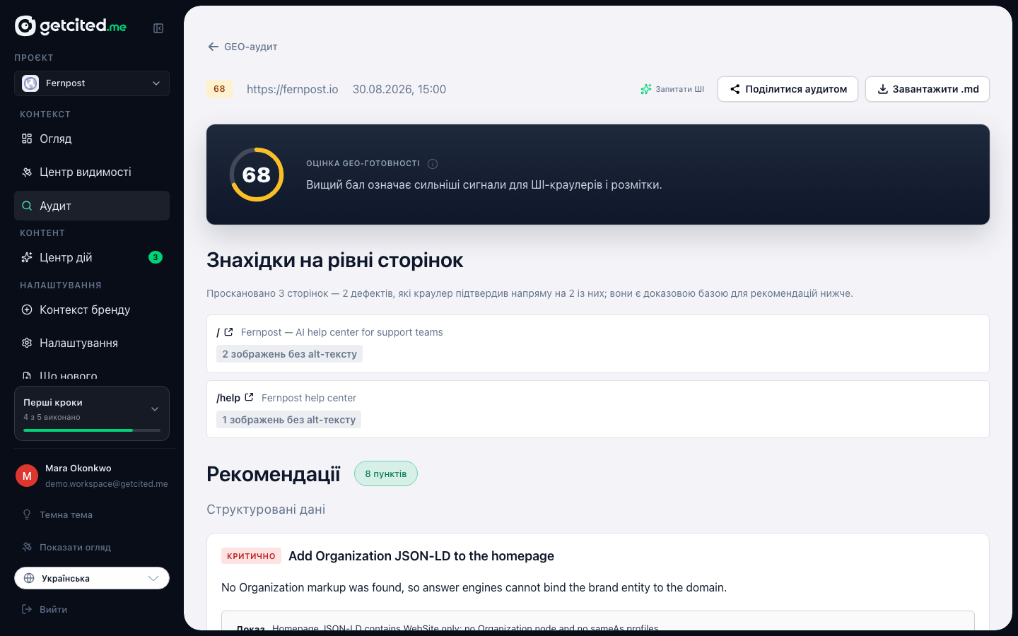 Знахідки, прив'язані до сторінки, де їх знайшли